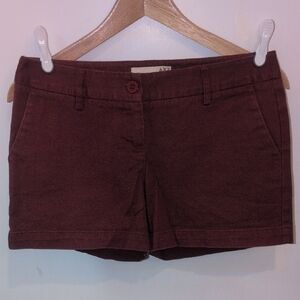 Elegant Burgundy Women's Shorts
